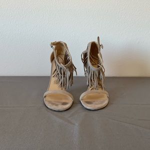 Stuart Weitzman Love Fringe Suede Sandal